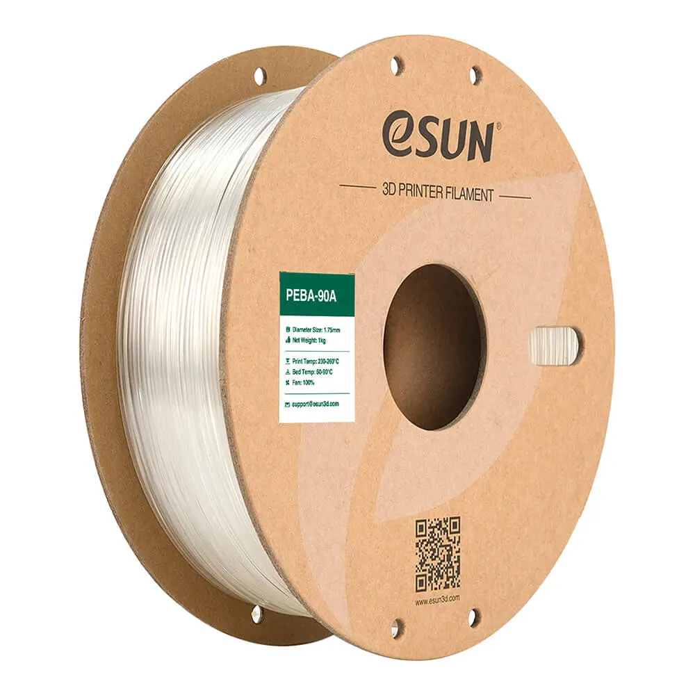 eSun PEBA-90A - Filamento para impresión 3D – 1,75mm (800g) – Natural
