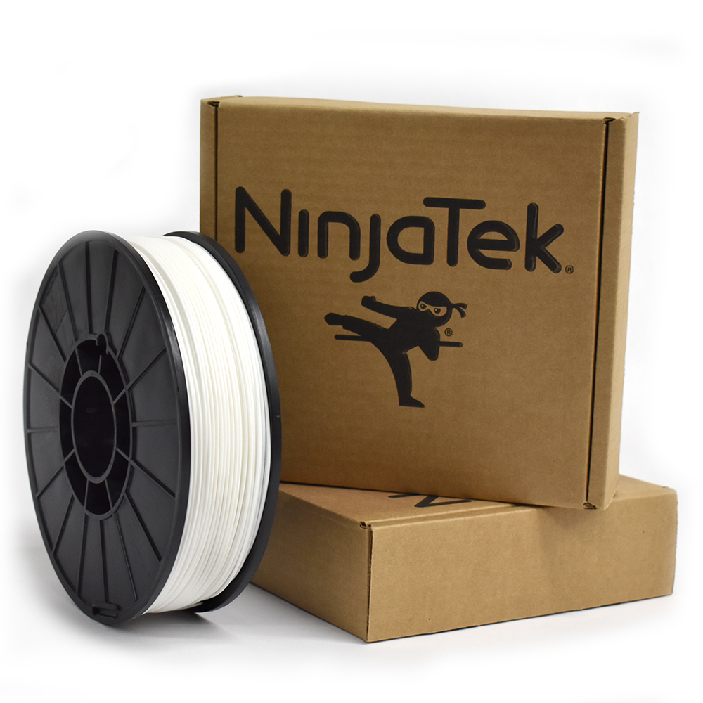 Filamento NinjaTek NinjaFlex | Filamento para impresión 3D | 1,75 mm (1 kg) | Blanco nieve