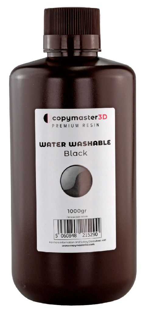 Copymaster3D Resina UV lavable con agua - 1000 ml - Negro