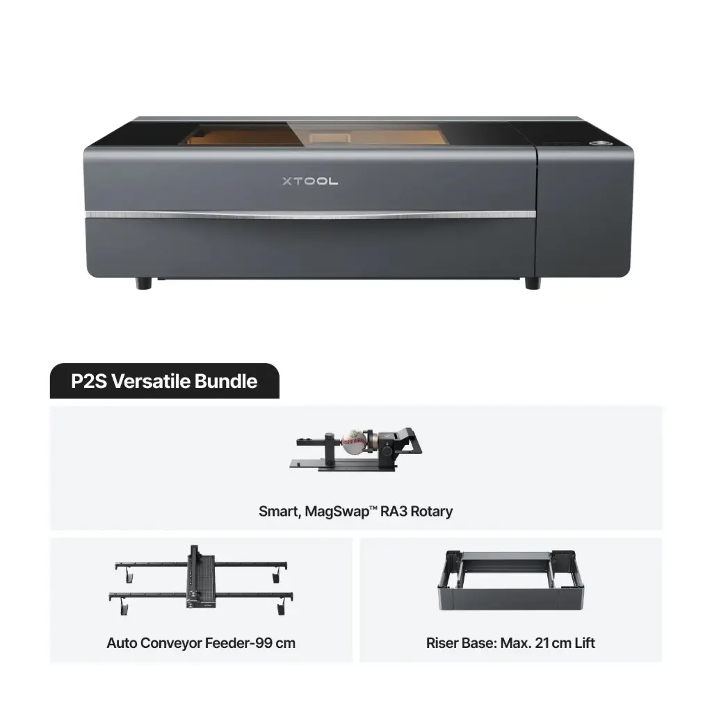 xTool P2S 55W - CO2 Desktop Laser Cutter Class 4