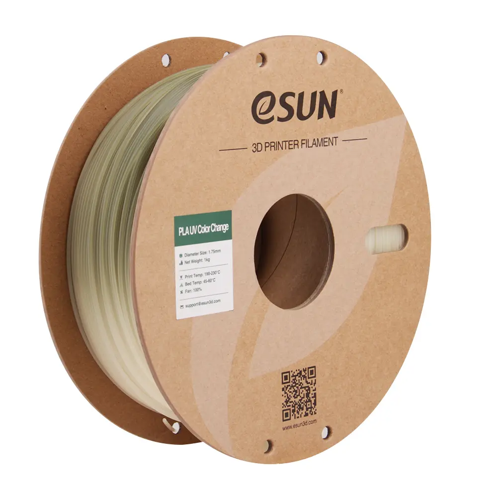 eSUN PLA UV Color Change - Filamento para impresión 3D - 1,75 mm (1Kg) -  Verde