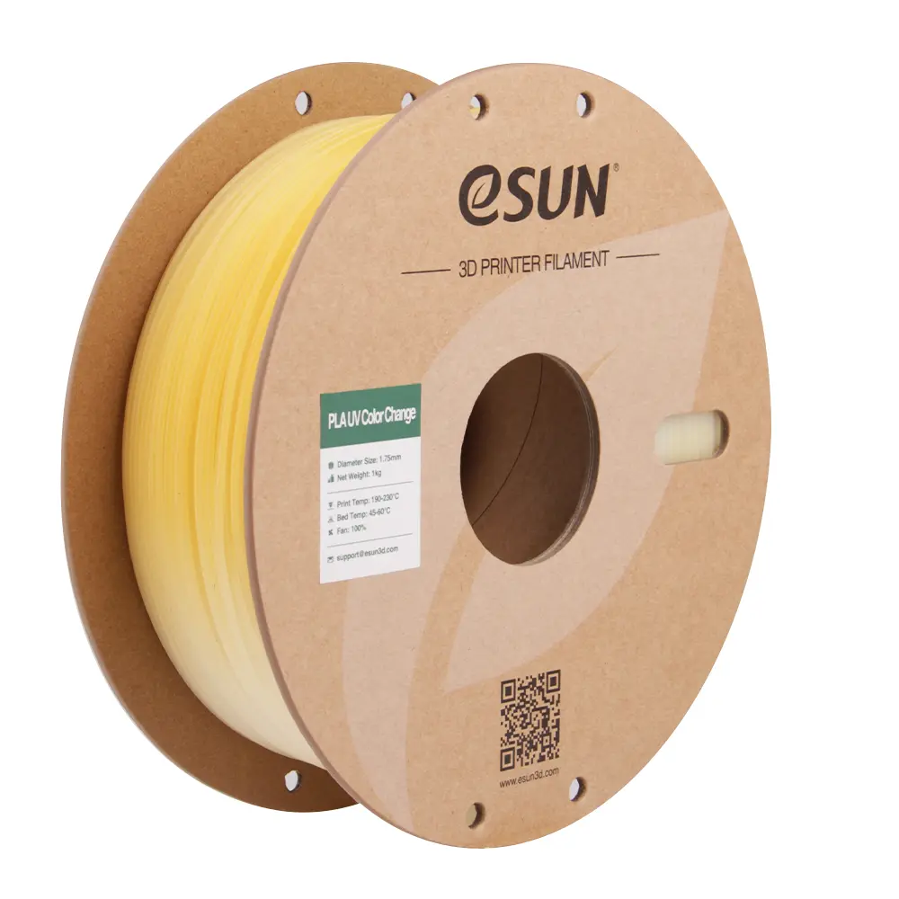eSUN PLA UV Color Change - 3D Printing Filament - 1.75 mm (1 kg) - Yellow