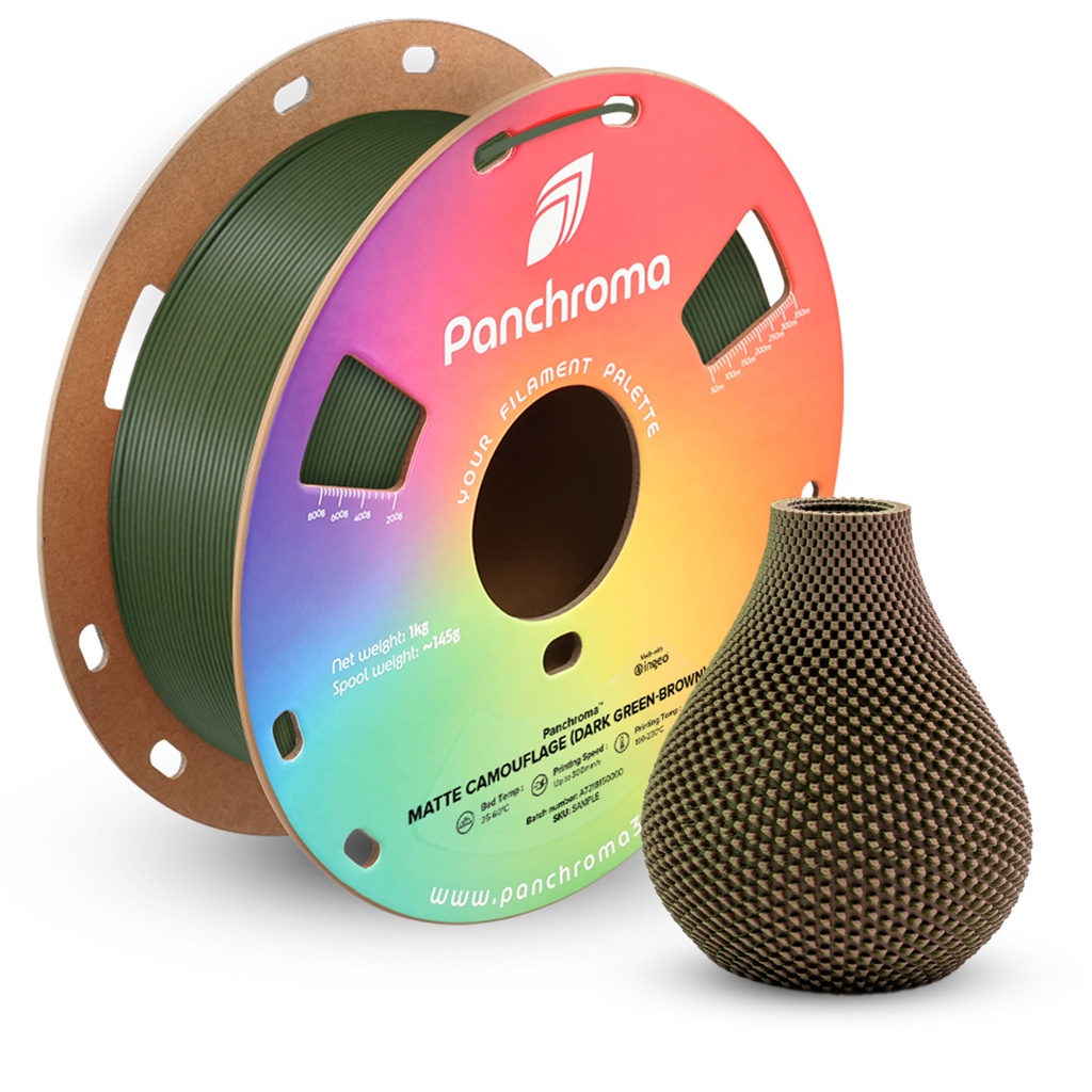 Polymaker Panchroma™ PLA Dual Matte | Filamento para impresión 3D | 1,75 mm (1 kg) | Naranja brumoso (gris-naranja)