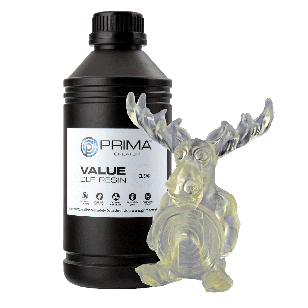 Resina UV/DLP PrimaCreator Value - 1000 ml - Transparente