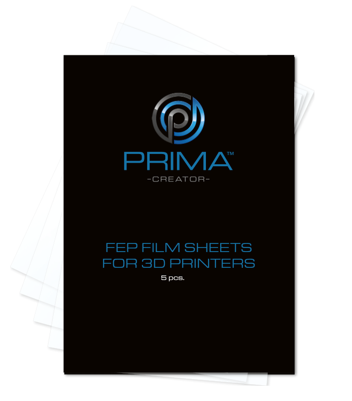 Láminas de película FEP PrimaCreator para impresoras 3D - 140 x 200 mm - Paquete de 5 unidades