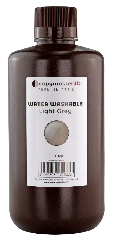 Copymaster3D Resina UV lavable con agua - 1000 ml - Gris claro