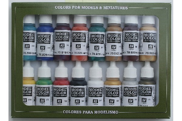 Juego de colores acrílicos para maquetas Vallejo: Antigüedad/Edad Media (16)