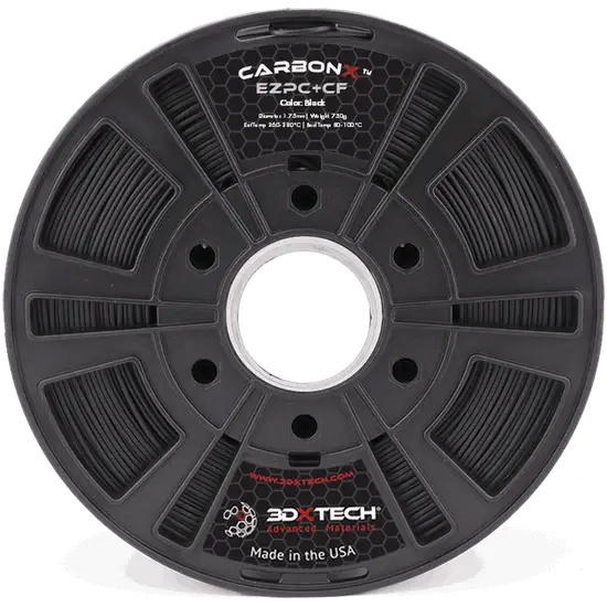 3DXTech CarbonX™ ezPC+CF - Filamento para impresión 3D - 1,75mm (750g) – Negro