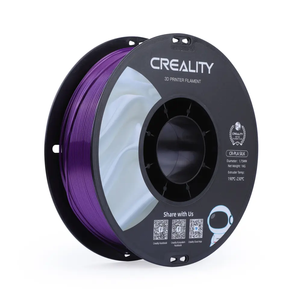 Creality CR-PLA Silk | Filamento para impresión 3D | 1,75 mm (1 kg) | Morado