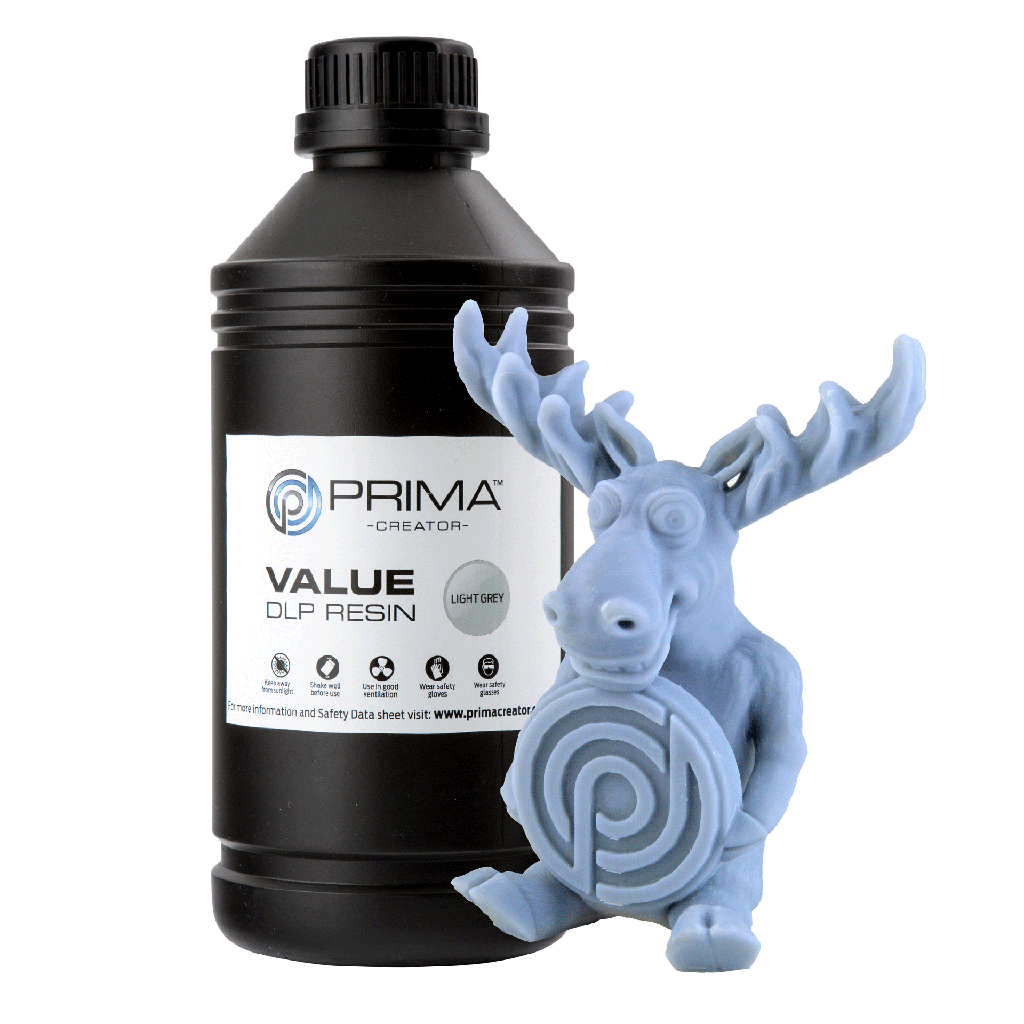 PrimaCreator Value UV / DLP Resin - 1 kg - Light Grey