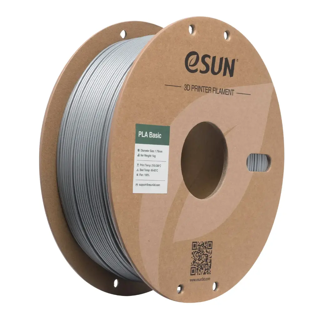 eSUN PLA-Basic - Filamento para impresión 3D - 1,75 mm (1Kg) - Plata