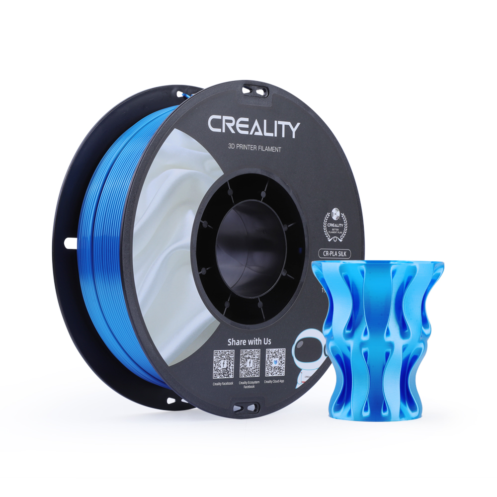 Creality CR-PLA Silk | Filamento para impresión 3D | 1,75 mm (1 kg) | Blanco