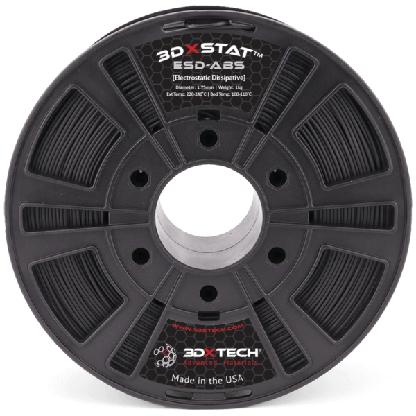 3DXTech STAT™ ESD-ABS | Filamento para impresión 3D | 1,75 mm (0,75 kg) | Negro