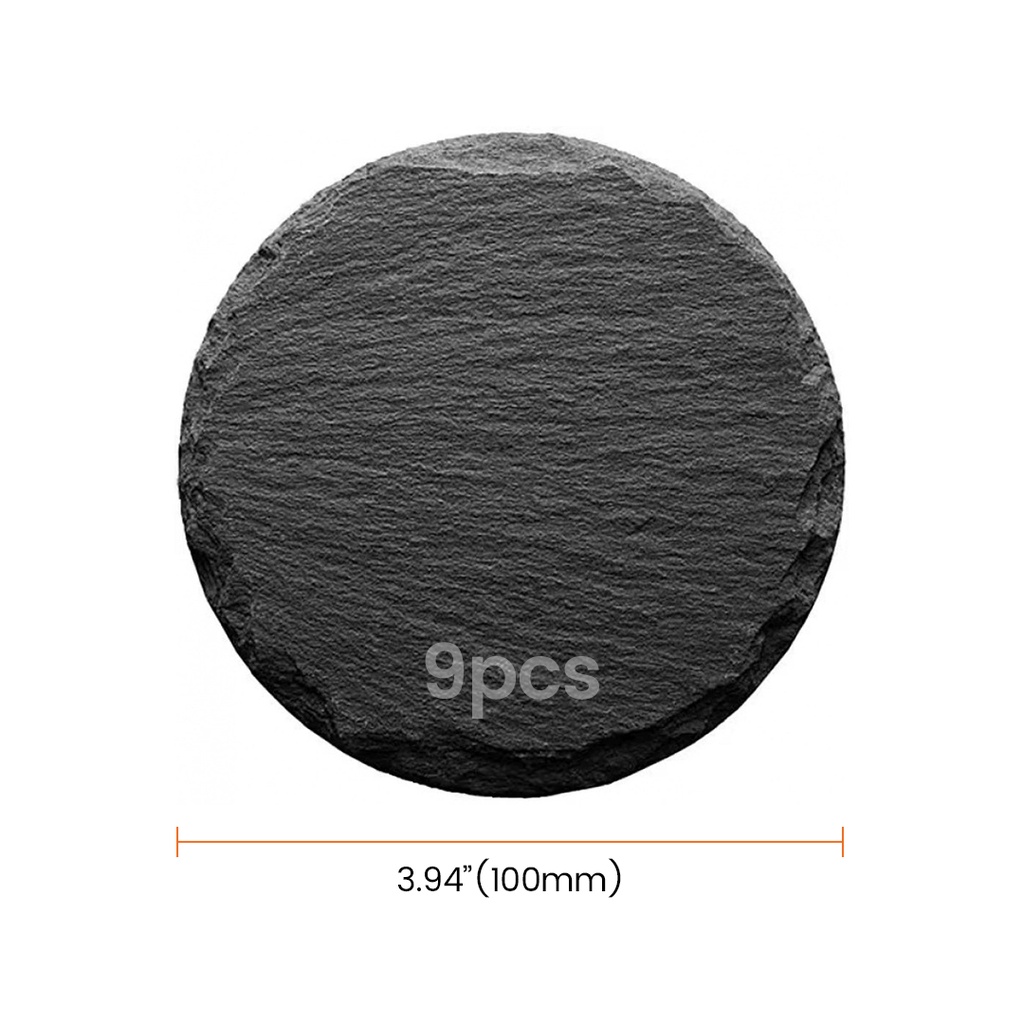 AlgoLaser Round Slate Coaster (9 pcs)