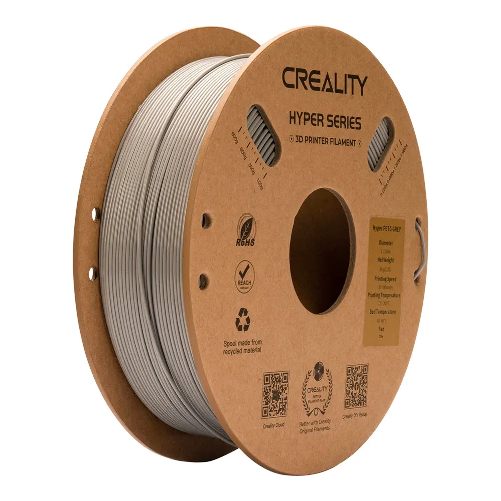 Creality Hyper PETG - Filamento para impresión 3D - 1,75mm (1Kg) – Gris