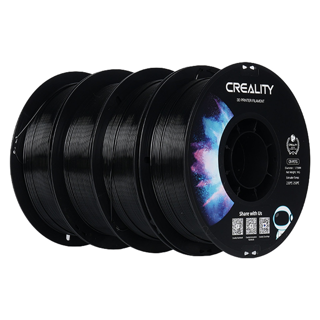 Creality CR-PETG - 4 bobinas | Filamento para impresión 3D | 1,75 mm (4 kg) | Mixto