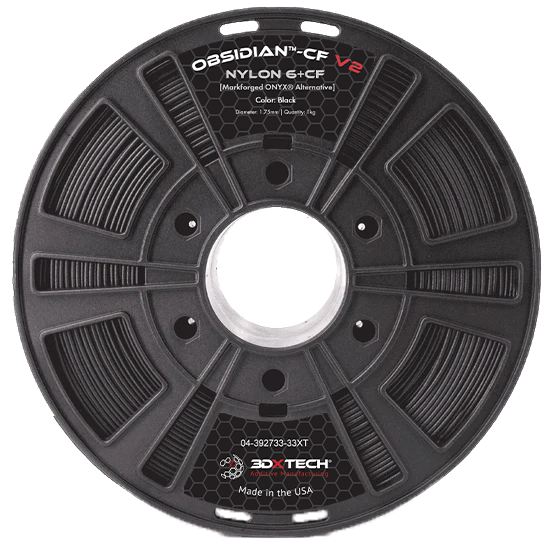 3DXTech Obsidian™ Nylon 6+CF V2 - 3D printing filament - 1.75mm (750g) – Black