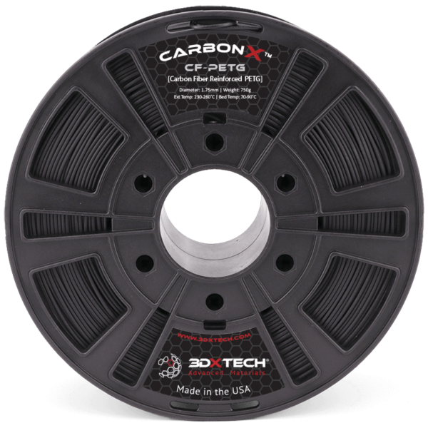 3DXTech CarbonX™ PETG+CF - 3D printing filament - 1.75mm (750g) – Black