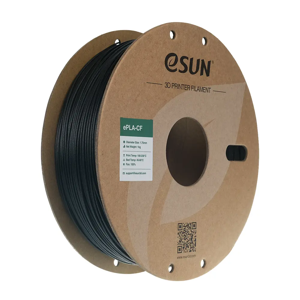 eSun PLA-CF - Filamento para impresión 3D – 1,75mm (1Kg) – Negro