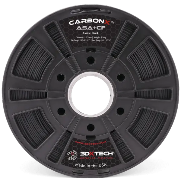 3DXTech CarbonX™ ASA+CF - Filamento para impresión 3D - 1,75mm (750g) - Negro