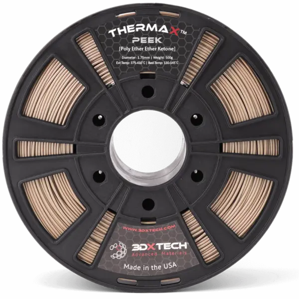 3DXTech ThermaX™ PEEK - Filamento para impresión 3D - 1,75mm (500g) – Natural