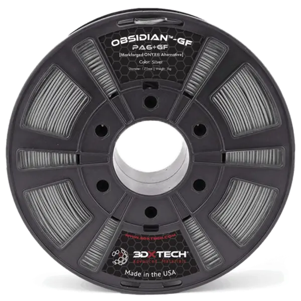 3DXTech Obsidian-GF™ PA6+GF - Filamento para impresión 3D - 1,75mm (1Kg) – Gris