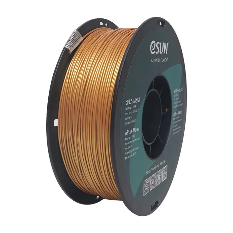 eSun ePLA-Metal - Filamento para impresión 3D - 1,75 mm (1Kg) - Oro