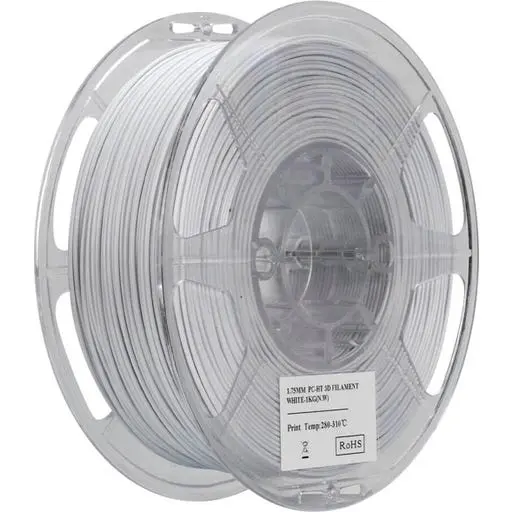 eSun PC-HT - Filamento para impresión 3D – 1,75mm (1 Kg) – Blanco