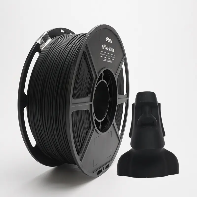 eSun ePLA-Matte - Filamento para impresión 3D - 1,75 mm (1Kg) - Negro