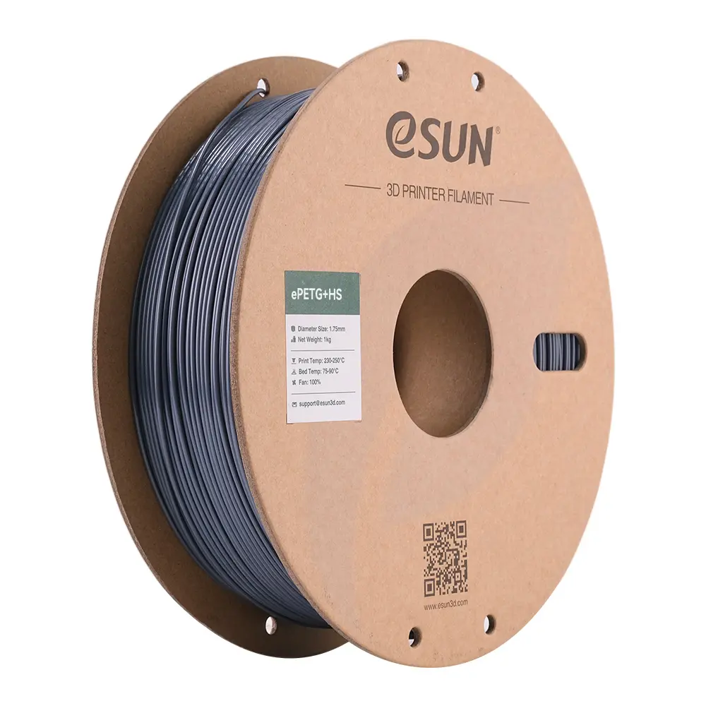 eSun ePETG + High Speed - Filamento para impresión 3D - 1,75 mm (1 Kg) - Gris