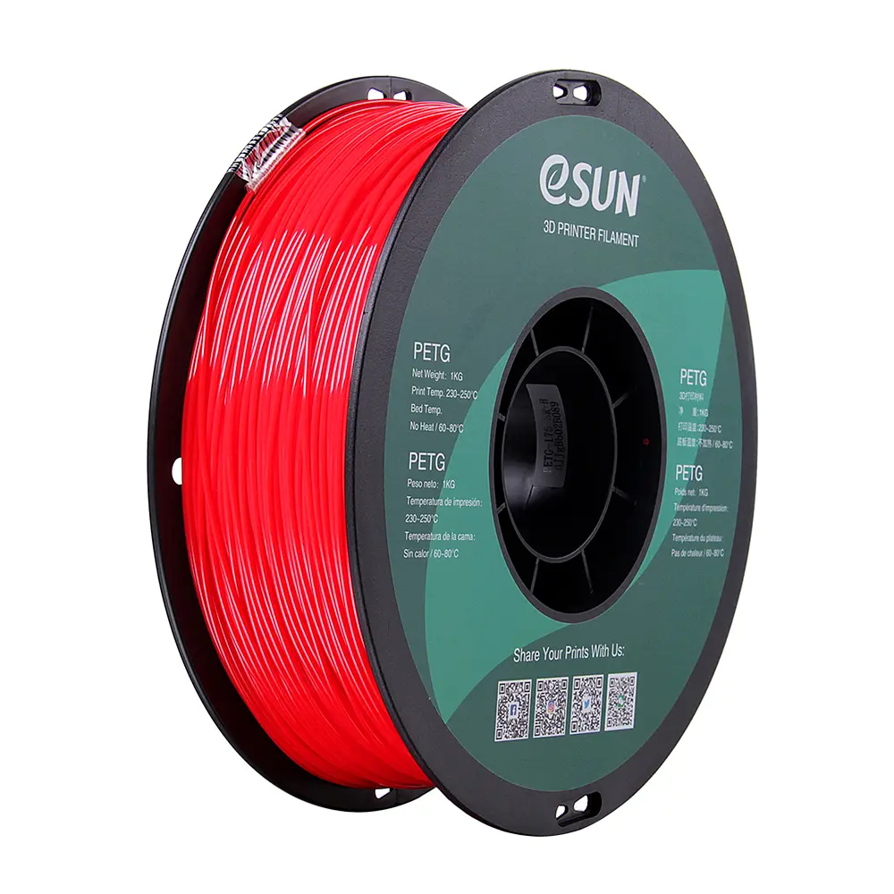 eSun PETG  - Filamento para impresión 3D - 1,75 mm (1Kg) - Rojo