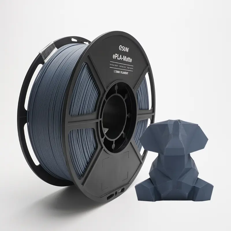 eSun PLA -Matte - Filamento para impresión 3D – 1,75mm (1Kg) - Gris Oscuro