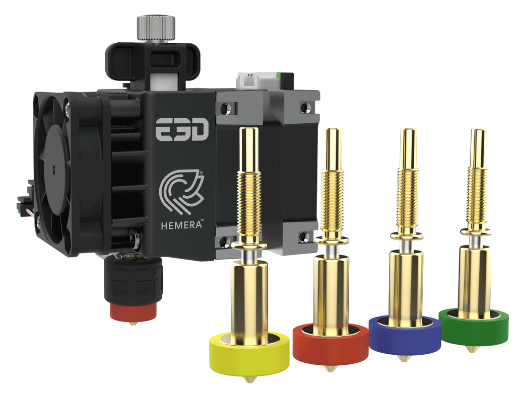 E3D RapidChange Revo™ Hemera XS - Kit de boquillas de 1,75 mm y 12 V con carga completa.