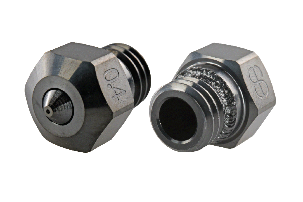 Phaetus x PrimaCreator MK10 Boquilla de carburo de tungsteno con tubo de PTFE 0,4 mm - 1 ud.