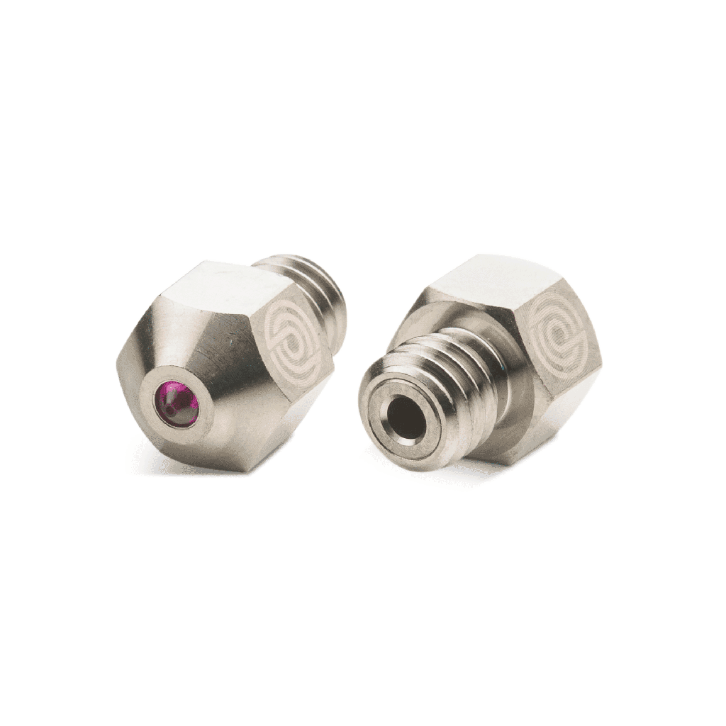 Boquilla de cobre niquelado MK8 con rubí de 0,4 mm - 1 unidad