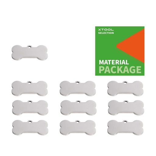 [P5020087] xTool Bone-Shaped Stainless Steel Dog Tag - 10 pcs