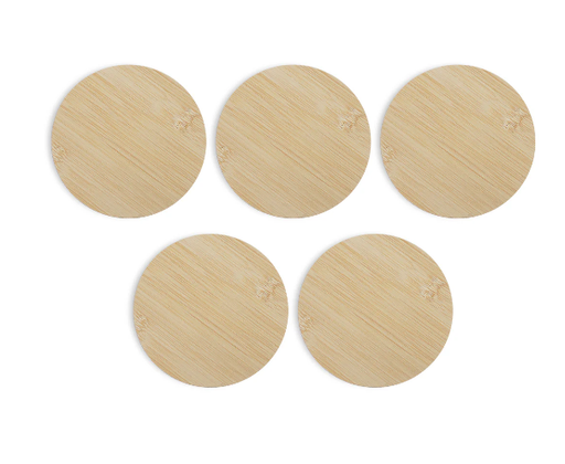 [ALRBC] AlgoLaser Round Bamboo Coaster 5 pcs