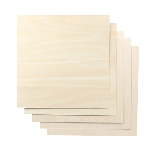 [33046] Snapmaker Hoja de tilo-A250 / 200x200x1,5mm / paquete de 5