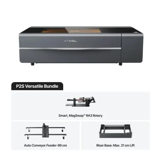 [P1030634+P5010199+P5010239+P5010457] xTool P2S 55W - CO2 Desktop Laser Cutter Class 4