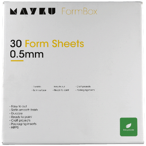 [MFA180100AA] Mayku FormBox | Hojas de termoformado | (Paquete de 30)