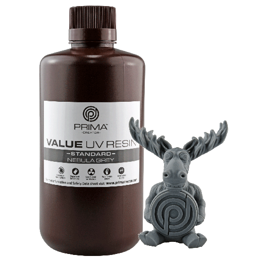 [PV-RESIN-B405-1000-NG] PrimaCreator Value UV / DLP Resin - 1 kg - Nebula Grey