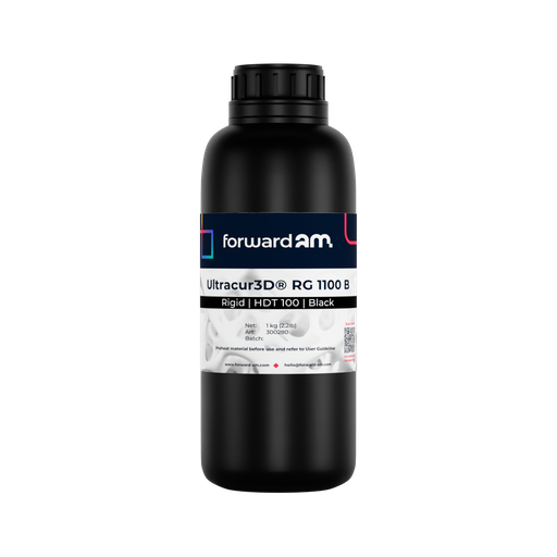 [300280] Resina UV rígida Ultracur3D de BASF RG 1100 - 1 kg - Negro