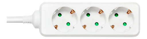 [GT-0303] DELTACO Earthed power strip with 3 sockets, 1.5 m