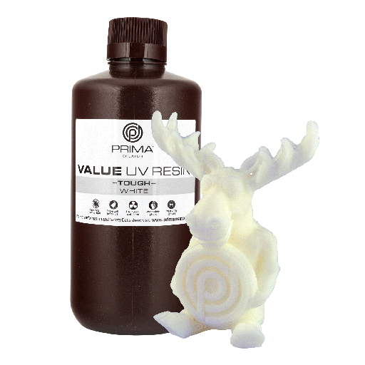 [PV-RT-B405-1000-WH] PrimaCreator Value Tough UV Resin (ABS Like) - 1 kg - White