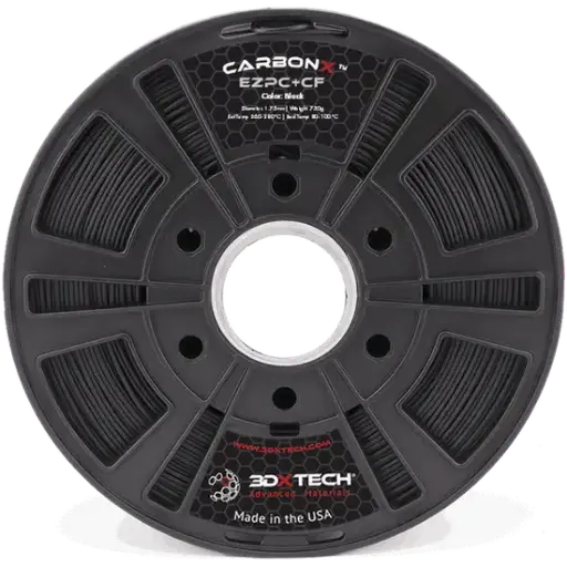 [PC006CF100750BK00] 3DXTech CarbonX™ ezPC+CF - Filamento para impresión 3D - 1,75mm (750g) – Negro