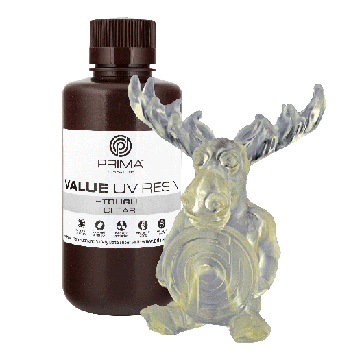[PV-RT-B405-0500-CL] PrimaCreator Value Tough UV Resin (ABS Like) - 500 g - Clear
