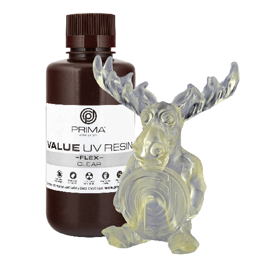 [PV-RF-B405-0500-CL] PrimaCreator Value Flex UV Resin - 500 g - Clear