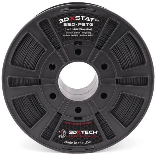 [PTG02ES102000BK00] 3DXTech STAT™ ESD-PETG - Filamento para impresión 3D - 1,75mm (750g) – Negro
