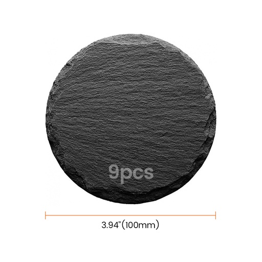 [ALRSC100-5] AlgoLaser Round Slate Coaster (9 pcs)