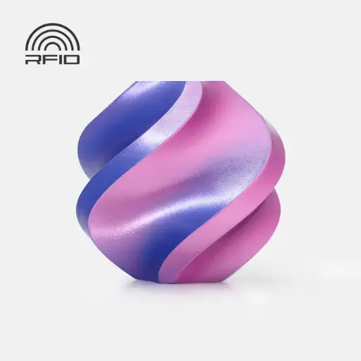 [A05-T3-1.75-1000-SPL] Bambu Lab PLA Silk Multi-Colour – 3D printing filament – 1.75 mm (1 kg) – Neon City (blue-magenta)